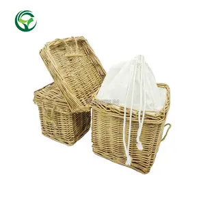 Wholesale Handmade Willow Ashes Caskets Urns Biodegradable Woven Urn for Cremation Ashes Burial Willow Casket