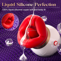 Großhandel Frauen Sexspielzeug Saugzunge Mundform Vibrator Brust Saugwarzenstimulation Leckzunge Saugvibrator