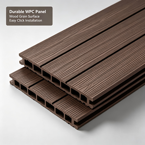 Panneau mural WPC, grain de bois, composite solide, surface imperméable, couleur personnalisée, revêtement intérieur et extérieur - Product Image 4