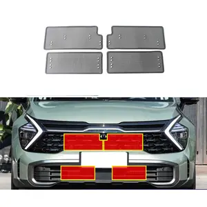 car front grill net head engine protect cover anti-insect for kia sportage 2023 2024 2025 para auto kit parts mouldings