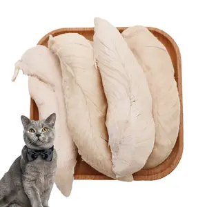 Vente en gros de collations pour animaux de compagnie Filet de poulet lyophilisé Nourriture pour chat Friandises pour chaton Nourriture à haute teneur nutritionnelle pour chat