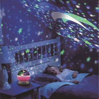 Projecteur de lumière nocturne LED 3D multicolore à rotation 360° Star Master pour enfants, effet ciel étoilé, vente en gros