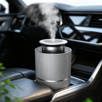 Diffuseur d'huiles essentielles pour voiture, directement de l'usine : fonctionne sur batterie, atomisation à double fluide, adapté aux voitures, aux bureaux et aux salles de classe.