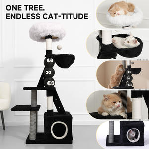 Relipet-Árbol para gatos de nuevo estilo con encuadernación de bordes, cama para gatos con estructura de madera multicapa incluida - Product Image 3