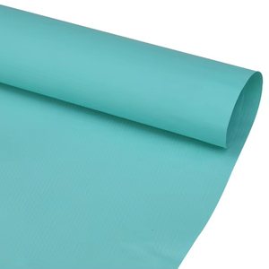 Rouleau de bâche en PVC enduit imperméable FR B1 M2, tissé en tricot ripstop, poids moyen, vert brillant, pour usage extérieur - Product Image 1