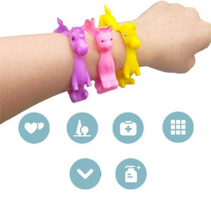Bracelet sensoriel anti-stress en capsule distributrice, jouet animal en plastique coloré et extensible pour filles de 5 à 7 ans - Product Image 6