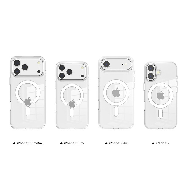 For 17 Pro Max Full Transparent Clear Magnetic Case for 14 15 16 Pro Max Protective Phone Cover