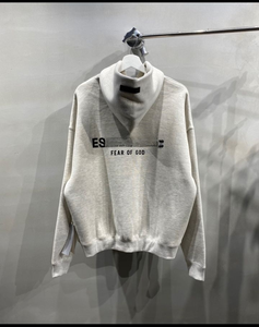 Felpa Oversize di Alta Qualità STOCK <span class=keywords><strong>X</strong></span>, Collezione SS22 Essentials, con Applicazioni in Silicone 3D, Colore Avena Chiaro e Scuro - Product Image 5