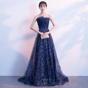 Robe de mariée élégante pour femme, longue, style féerique, étoilée, pour cérémonie de mariage - Product Image 1