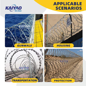 Maßgeschneidertes Stacheldraht-Perimeter-Netzsystem Spezialisierte Sicherheitsbarriere für Flughäfen und Häfen - Rostfreier Diebstahlschutz-Zaun - Product Image 3