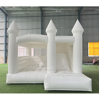 Château gonflable pour enfants populaire, en PVC, de qualité commerciale, blanc, château gonflable pour enfants
