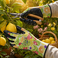Guantes de Jardinería MaxiTough de Poliéster de Calibre 13, Recubiertos de Nitrilo en la Palma, Ligeros, para Trabajo Industrial y Ensamblaje