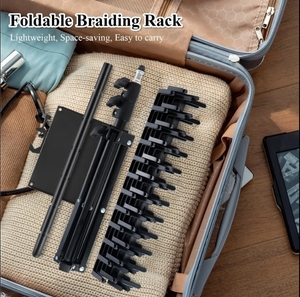 D Cross-Border Soporte de suelo retráctil trenzado para extensiones de cabello Remy de grado, herramienta para peinado de pelucas y trenzas - Product Image 3