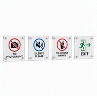 Panneau d'accessibilité pour personnes handicapées en acrylique personnalisé, impression UV, découpe laser, signalétique publique, vente en gros