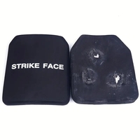 Plaque de protection tactique en céramique 4 IV, insert rigide PE + carbure de silicium et d'alumine pour gilet pare-balles