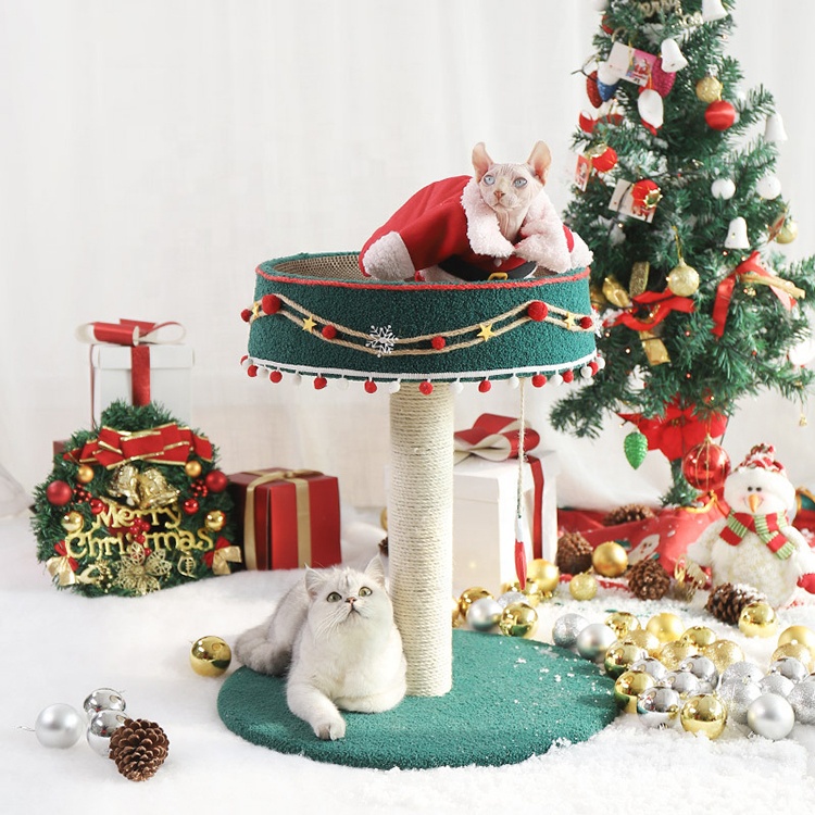 Whosale High Quality Indoor Wooden Cat Climbing Frame Multilayer Cat Tree House