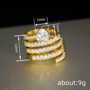 Anello a più strati con design a cuore, anello classico da donna - Product Image 5