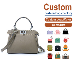 Sac bandoulière mini en cuir pleine fleur Togo, fabrication OEM/ODM sur mesure, sac à main de luxe pour femme style Peekaboo - Product Image 1
