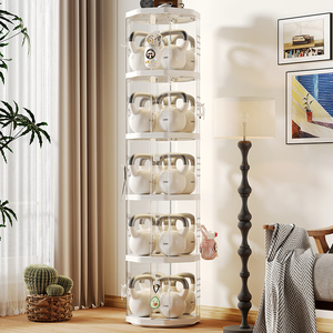 Étagère de <span class=keywords><strong>rangement</strong></span> multifonction à roulettes rotatives pour salon organisateur de livres vaisselle debout support <span class=keywords><strong>utilitaire</strong></span> en plastique - Product Image 2