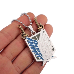 Collar <span class=keywords><strong>de</strong></span> ataque a los Titanes Anime Eren Key <span class=keywords><strong>Shingeki</strong></span> <span class=keywords><strong>No</strong></span> <span class=keywords><strong>Kyojin</strong></span> Colgante <span class=keywords><strong>Alas</strong></span> <span class=keywords><strong>de</strong></span> la espada <span class=keywords><strong>de</strong></span> la libertad en ambos lados Fans al por mayor - Product Image 6