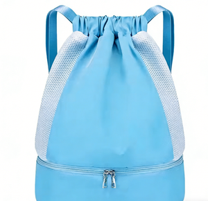 กระเป๋าเป้สะพายหลังแบบมีเชือกผูกไนลอน OEM พร้อมช่องซิป ซับในโพลีเอสเตอร์กันน้ำ-กระเป๋ากีฬากลางแจ้งแบบลำลอง - Product Image 1