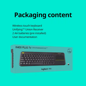 Clavier sans fil Logitech K400+ RGB ergonomique personnalisé russe pour ordinateur, bureau, téléphone portable, tablette - Product Image 5