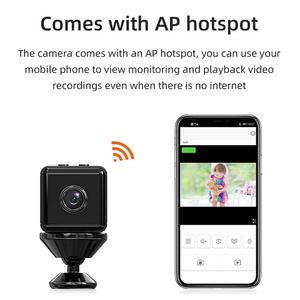 كاميرا مراقبة لاسلكية صغيرة ، كاميرا فيديو ذكية مدمجة ببطارية تدعم الرؤية الليلية ، كشف الحركة - Product Image 3