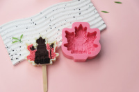 Moule à glace en silicone 3D Feuille d'érable, créatif, souvenir de ville, pour sucettes glacées et chocolat artisanal DIY