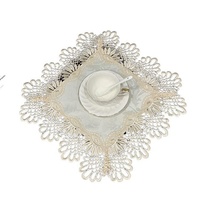 Nappe carrée en dentelle de style français, couvre-plat en tissu pour service à thé, modèle TaiGen
