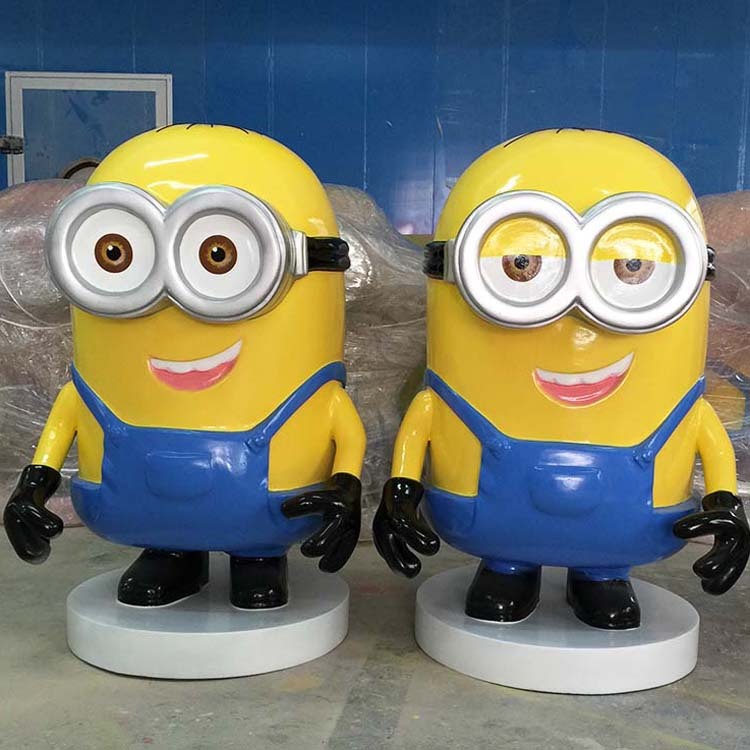 Usine personnalisée de dessin animé en fibre de verre statue de personnage