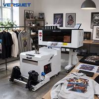 Nouvelle imprimante DTF automatique Versijet A3 à double tête d'impression, encre pigmentée, garantie 1 an, impression personnalisée de t-shirts, rouleau à rouleau, acier, 220V