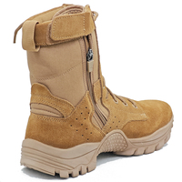 Sepatu Hiking Kulit Cokelat Tahan Air untuk Musim Dingin, Sepatu Bot Taktis Gurun dari Kulit Sapi Suede, Chaussures Militaire