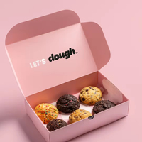 Boîte d'Emballage Papier de Gros Personnalisée avec Logo, en Matériau de Qualité Alimentaire pour Donuts, Gaufres, Pâtisseries, Biscuits, Desserts, Boulangerie et Gâteaux, avec Gaufrage pour Collation
