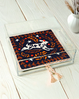 Plateau en acrylique transparent RAYI personnalisé 8x8 pouces pour broderie au point de croix, sans poignées, plateau de luxe pour broderie au point de croix