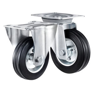 3 "4" 5 "6" 8 "Roues en caoutchouc à noyau en acier de type européen Roulettes industrielles pour chariot à main Roulettes en caoutchouc solide - Product Image 4