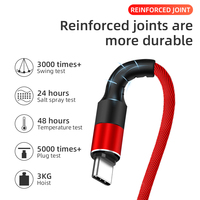 Cable de Datos USB C de Aleación de Aluminio Trenzado Premium de Alta Calidad en Oferta, Transferencia de Datos de Alta Velocidad, Carga Rápida de 3A para Computadora