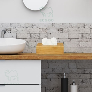 Boîte porte-mouchoirs anticorrosion Boîte à mouchoirs avec logo personnalisé Boîte à mouchoirs de bureau en bambou écologique - Product Image 5