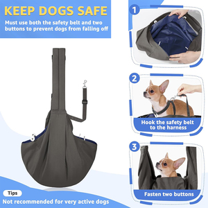 Pet Dog Carrier Sling Bag Soft Padded Shoulder <b>Backpack</b> for Outdoor Travel Hiking Adjustable Strap <b>Cat</b> Carriers Sling <b>Backpack</b> - Product Image 4