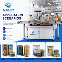 Machine de scellage automatique pneumatique à double tête avec écran tactile PLC pour boîtes de conserve, cartons et bouteilles – Emballage haute efficacité