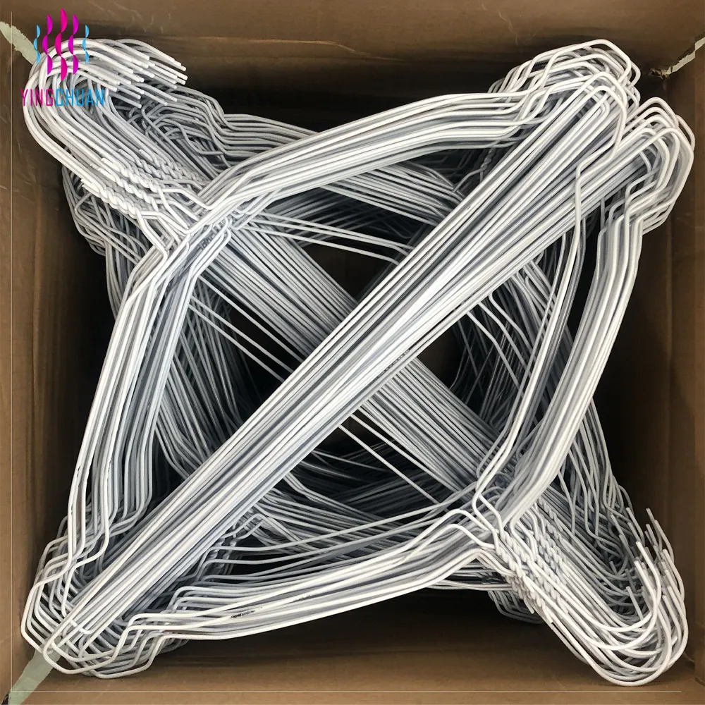 Cintres jetables de vêtements de fil de blanchisserie cintres portatifs en vrac de fil pour le magasin de vêtements