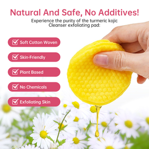 Private Label Face <strong>Turmeric</strong> Cleansing Exfoliating <strong>Pad</strong> Dark Spots Skin Brightens Kojic Acid <strong>Turmeric</strong> Cleansing <strong>Pads</strong> - Product Image 3