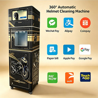 Distributeur automatique intelligent de nettoyage et d'assainissement de casques de moto à chambre unique avec surveillance à distance