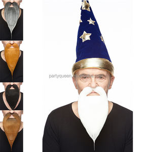 Fantasia autoadesiva filosofo barba finta viso capelli lunghi Costume da festa - Product Image 1