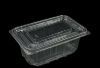 Conteneur en plastique rectangulaire jetable personnalisable en PET transparent pour l'emballage de pain, de pâtisserie, de biscuits et de desserts