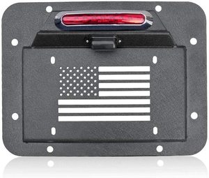 Neumático de repuesto Eliminar licencia Placa de reubicación Kit con placa de iluminar la luz y tercera luz de freno Luz de ajuste 2007-2018 jeep Wrangler JK - Product Image 5