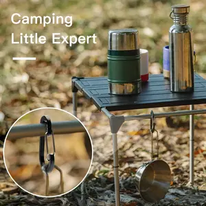 1 Uds. Mosquetón de aluminio D-Ring llavero <span class=keywords><strong>Clip</strong></span> gancho a presión mosquetón Camping llavero 8 colores - Product Image 4