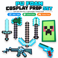 Ensemble d'accessoires en mousse PU pour jeux d'anime personnalisés, épée, hache, arc, pistolet, bannière en caoutchouc souple pour cosplay, spectacles et cadeaux