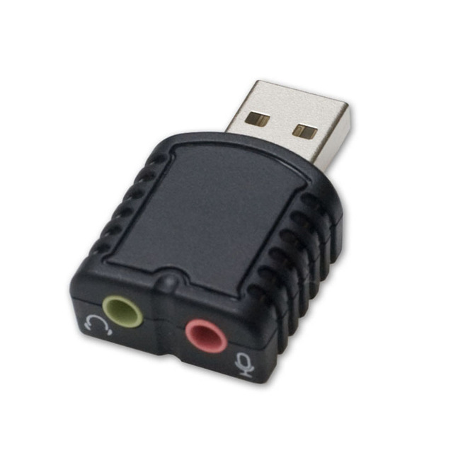 External USB Stereo Sound Adapter for Windows, Mac, Linux Extra Audio Source with 3.5mm Audio Mic Jack C-Media Chipset