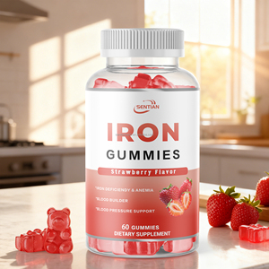 ओम निजी लेबल आयरन पूरक विटामिन सी विटामिन बी 12 फोलिक एसिड आयरन गुम्मीज - Product Image 2