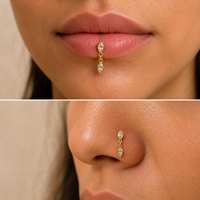 ZUOLA Fabricant de bijoux de piercing personnalisés avec logo, plaqué or 18 carats, zircon 5A, titane, pour oreilles, nez, lèvres, vente en gros